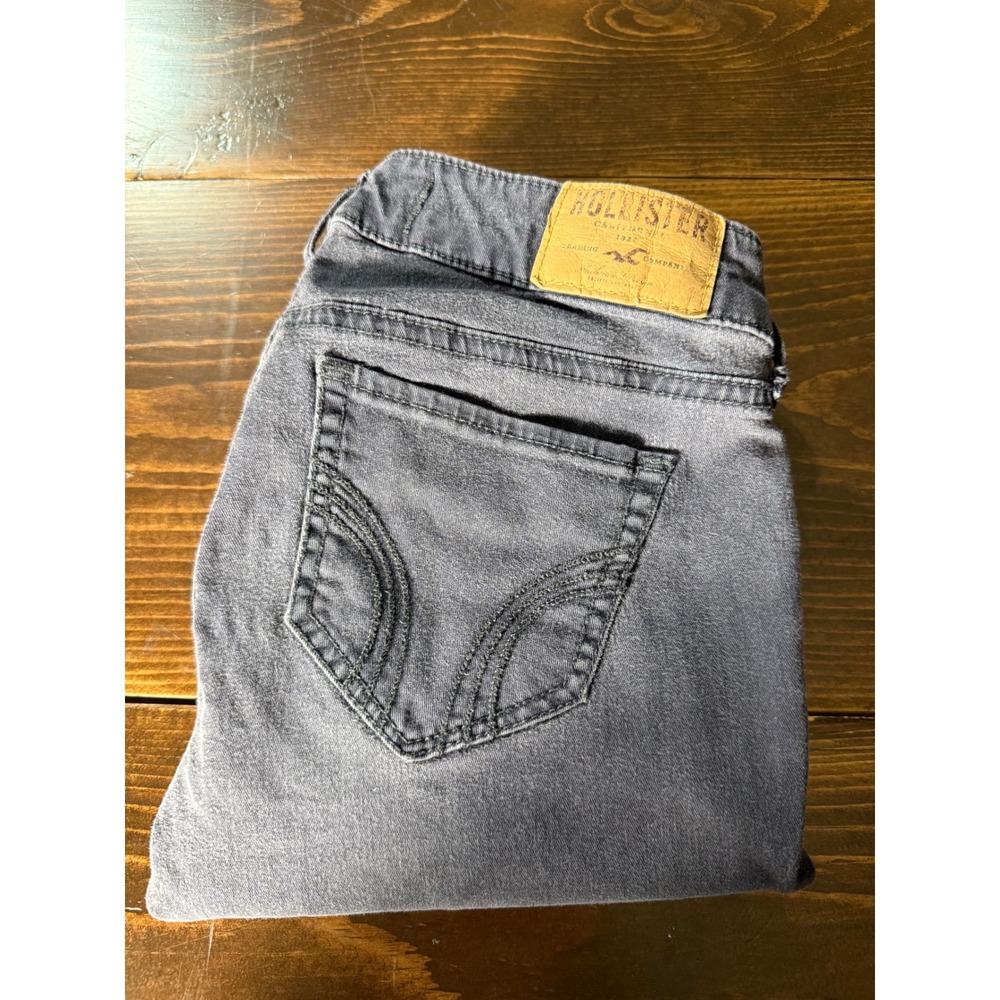 Hollister Womens Super Skinny Jeans Dark Wash Black Low Rise Size Size 0 Y2K‎